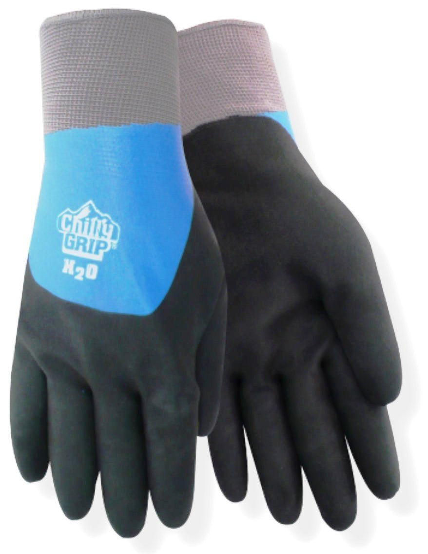 Chilly Grip H2O Waterproof Thermal Lined Nitrile Overdip Gloves, Sizes M-XXL - GPS Gloves