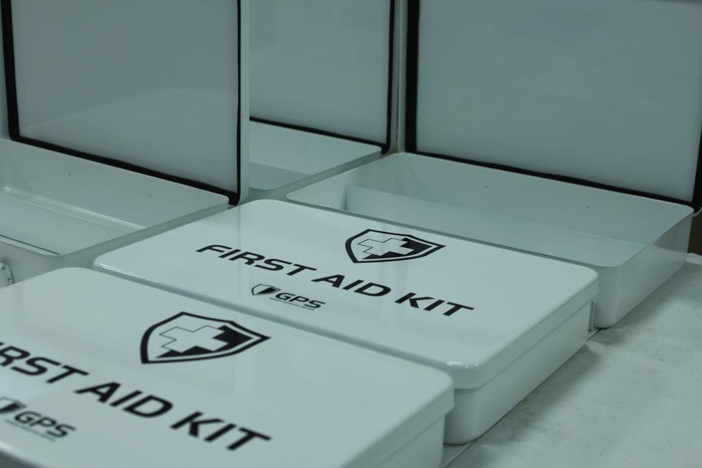 First Aid Kit Box with GPS Logo for Food Service, Box Only - GPS Gloves