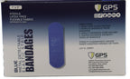 Strip Bandage Blue Metal Detectable, 1" x 3" - 100/Box - GPS Gloves