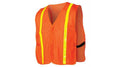 Hi-Viz Safety Orange Reflective Vest, 1" Vinyl Reflective Material - GPS Gloves