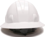 Pyramex Safety SL Series Full Brim Hard Hat, 4-Point Ratchet Suspension, White - GPS Gloves