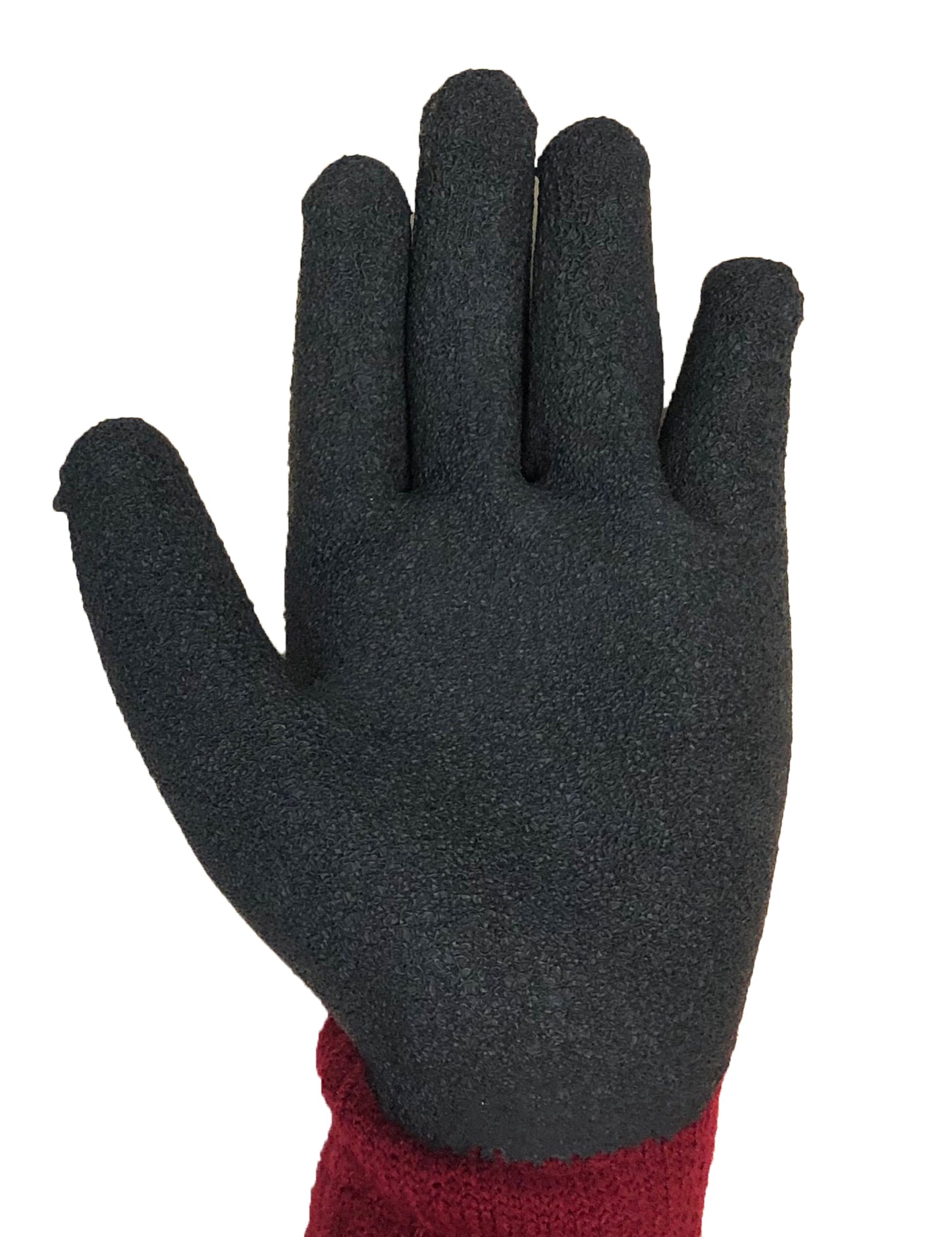 Chilly Grip A311BG Women's Heavyweight Thermal-Lined Foam Latex Gloves, Maroon/Black, Sold by Pair, Sizes S-L - GPS Gloves