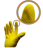 12" Multi Purpose Latex Gloves, Yellow Disposable Household, Textured, Chemical Resistant, 12 mil, Sizes S-XL - GPS Gloves