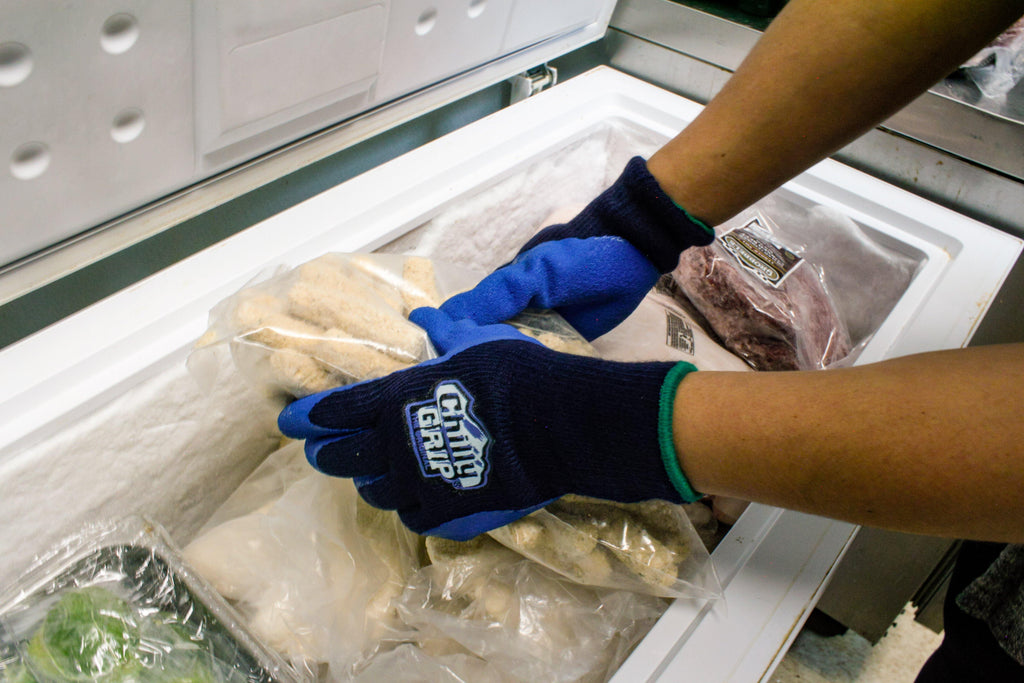 Chilly Grip, Blue Acrylic, Rubber Foam Coating Insulated Gloves, Sizes XS-XXL - GPS Gloves