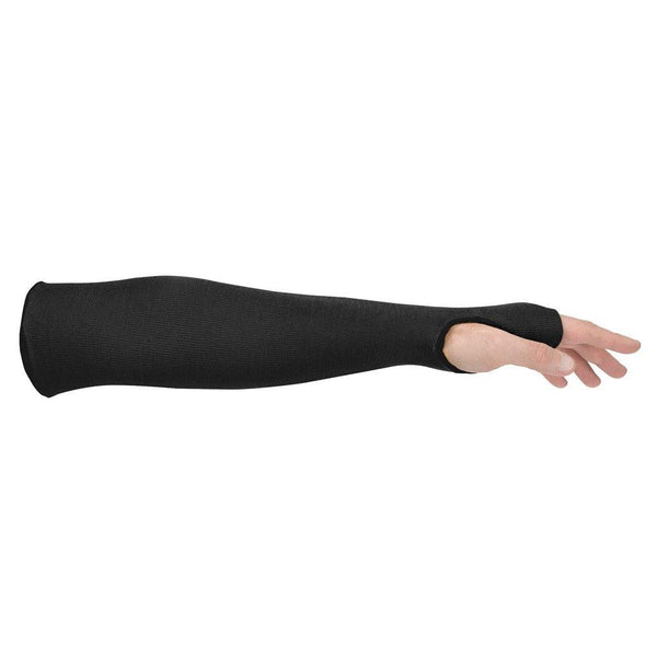Kevlar® Cut Resistant Sleeve with Thumbslot, Thermal Protection, Sold By Each, Black