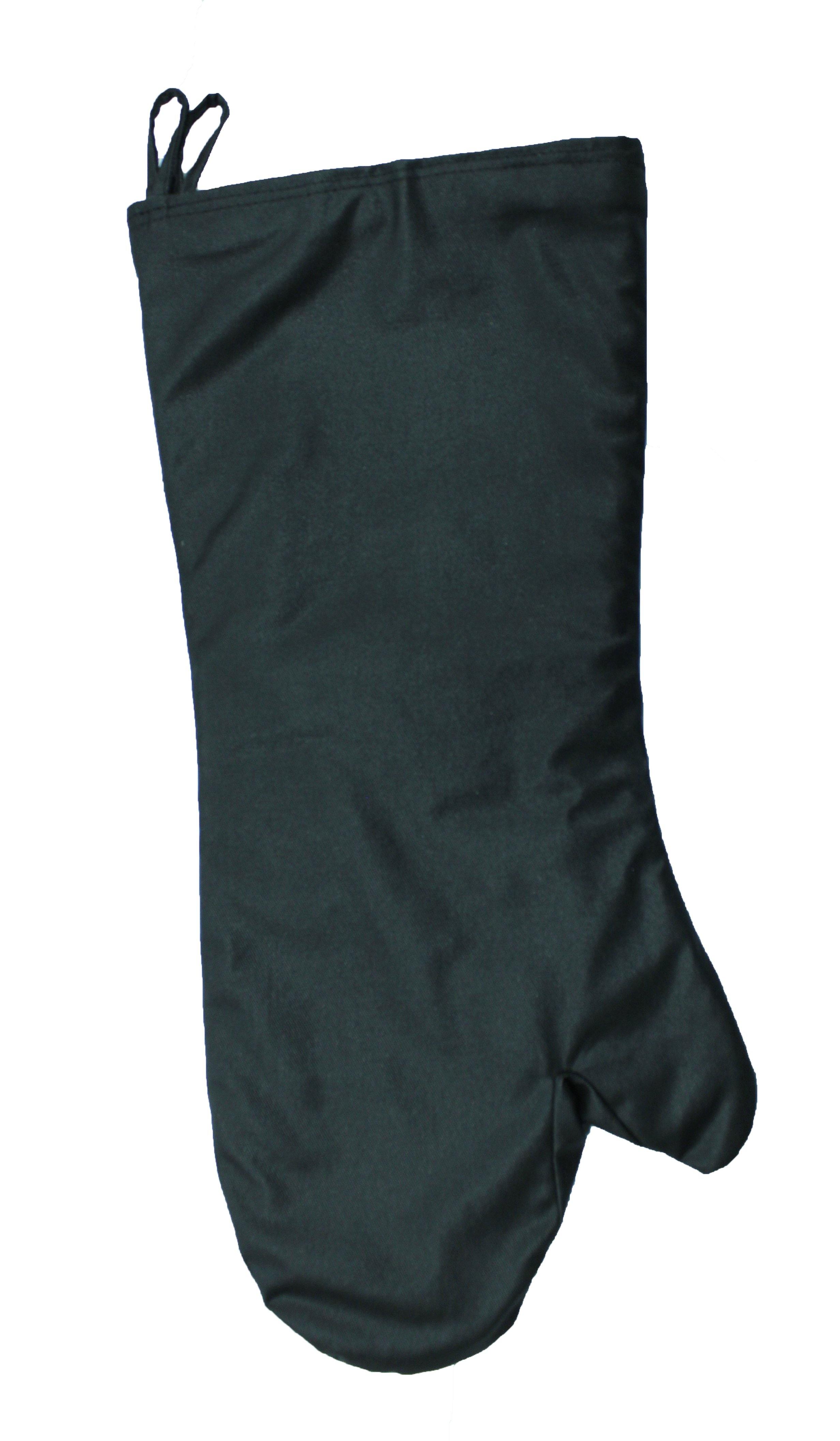 OvenGuard 18" Oven Mitts, Burn & Steam Protection, 500 Degree Temp Rating, Black - GPS Gloves