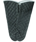 17" Black Quilted Canvas Oven Mitts, 450 Degree Heat Resistance, Sold By Pair - GPS Gloves