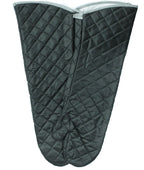 17" Black Quilted Canvas Oven Mitts, 450 Degree Heat Resistance, Sold By Pair - GPS Gloves