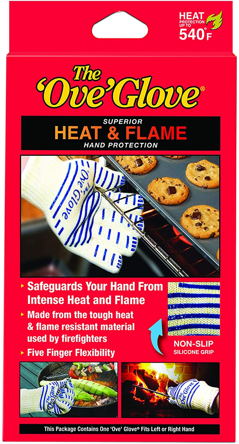 Ove Glove Hot Surface Handler Oven Mitt Glove, Perfect for Kitchen/Grilling, 540 Degree Resistance, As Seen On TV Household Gift, Heat & Flame - GPS Gloves