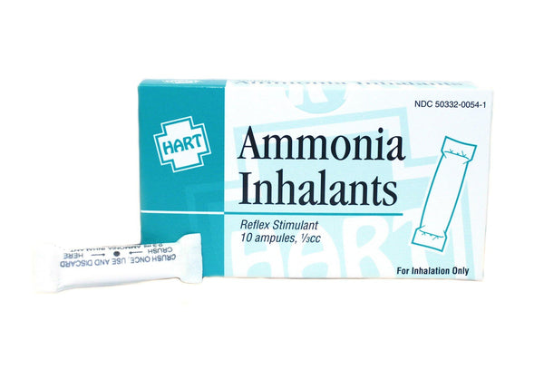 Ammonia Inhalants, Reflex Stimulant, 10 Per Box
