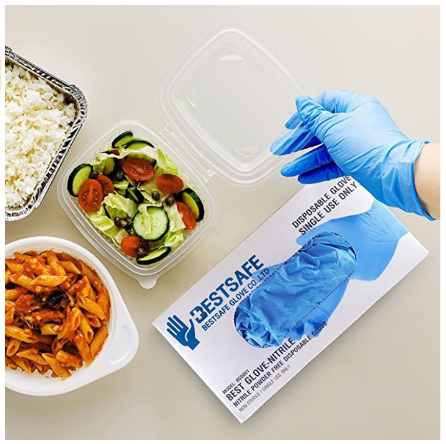 Blue Nitrile Disposable Gloves - 100 Pack - Powder Free Gloves – 3 Mil Thickness - Sizes S-XL - GPS Gloves