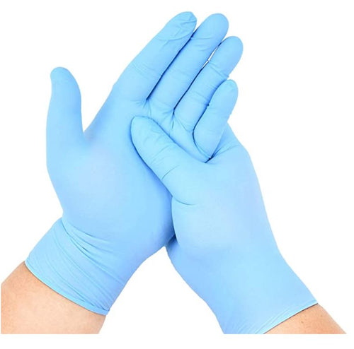 Blue Nitrile Disposable Gloves - 100 Pack - Powder Free Gloves – 4 Mil Thickness - Sizes M-L - GPS Gloves