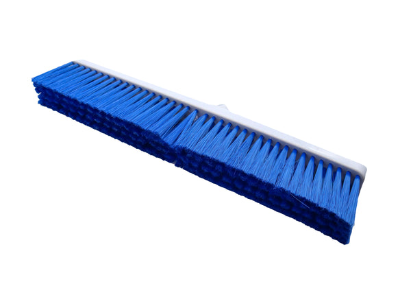 Soft Bristle Broom Blue, Swivel Action Head, Nylon Bristles, Food Safe