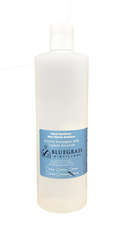 Bluegrass 16 oz Hand Sanitizer, Non-Sterile Solution, Alcohol Antiseptic 80%, Topical Solution Liquid, Sold by Each