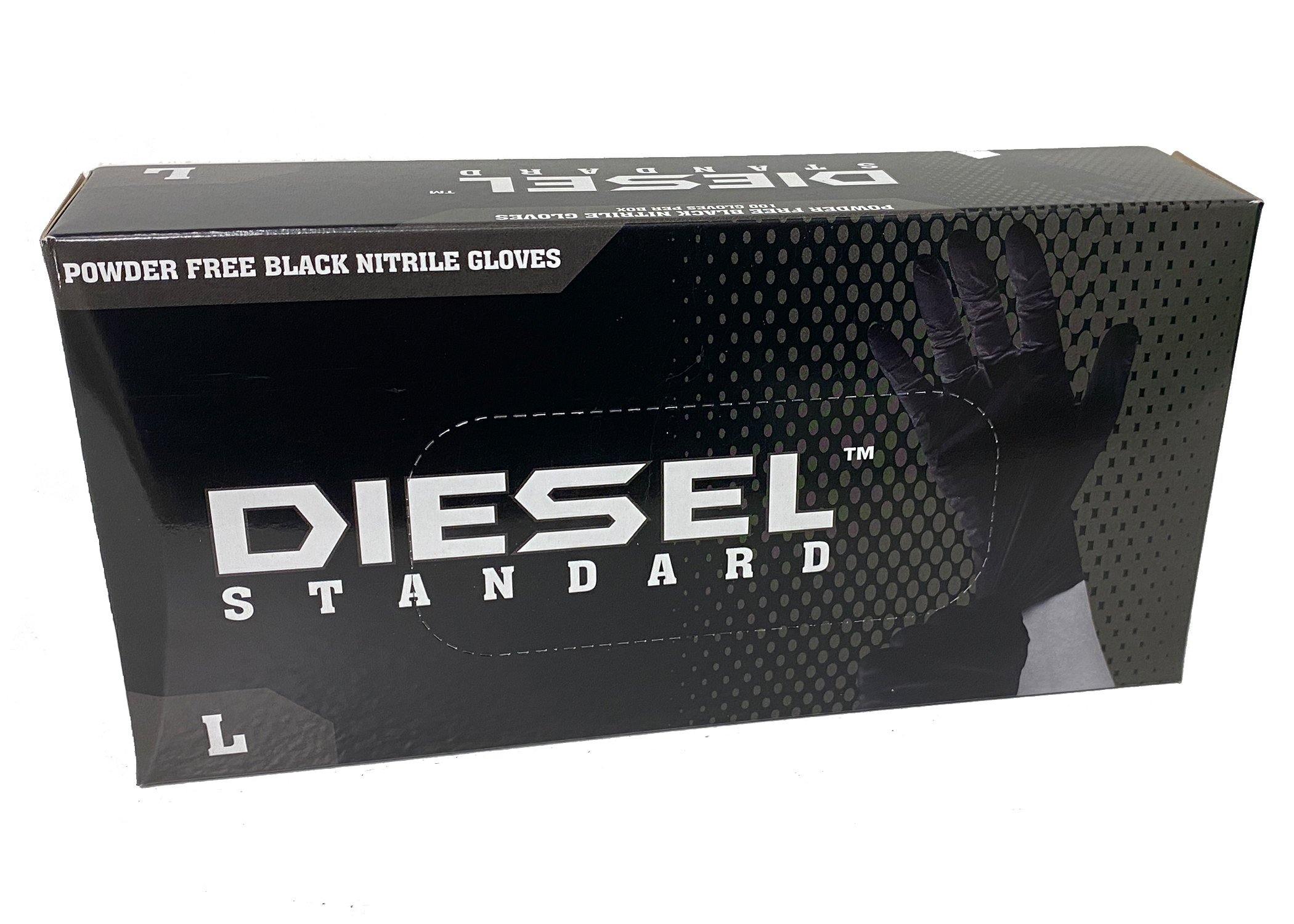 The Diesel Standard Powder Free Nitrile Disposable Gloves, 3.5 Mil, 100 Gloves Per Box, Sizes M-XXL - GPS Gloves