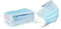 Disposable 3 Ply Face Mask, Latex Free, Elastic Ear Loops, Blue, High Bacteria Filtration, 50 Per Pack - GPS Gloves