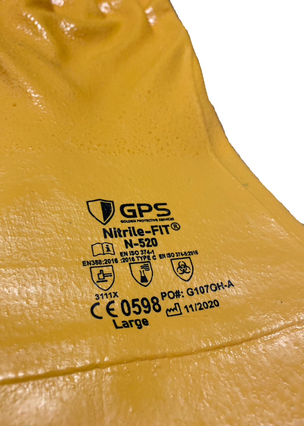 26-inch Nitrile Elbow Length Chemical Resistant Yellow Gloves, 100% Liquid Proof - GPS Gloves