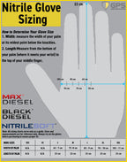 The Black Diesel Nitrile Powder Free Glove, 4 Mil, Ambidextrous, 100 Per Box - GPS Gloves