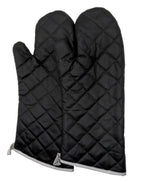 17" & 24" Black Quilted Canvas Oven Mitts, 450 Degree Heat Resistance, Sold By Pair - GPS Gloves