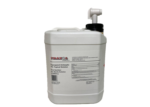 Traxol Isopropanol Antiseptic 75% Topical Solution Hand Sanitizer, 10 Liter Bottle, Spigot Included